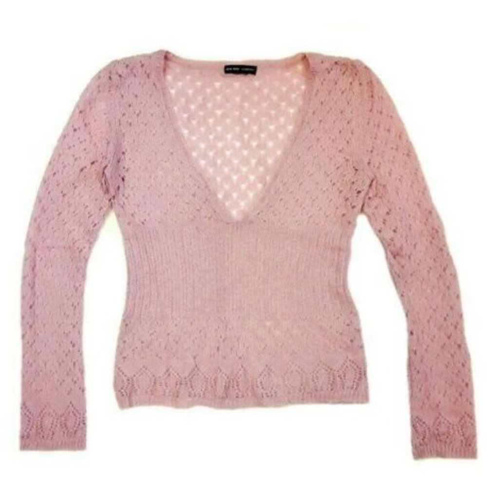 New York & Co.Knit Plunge Sweater Hippie